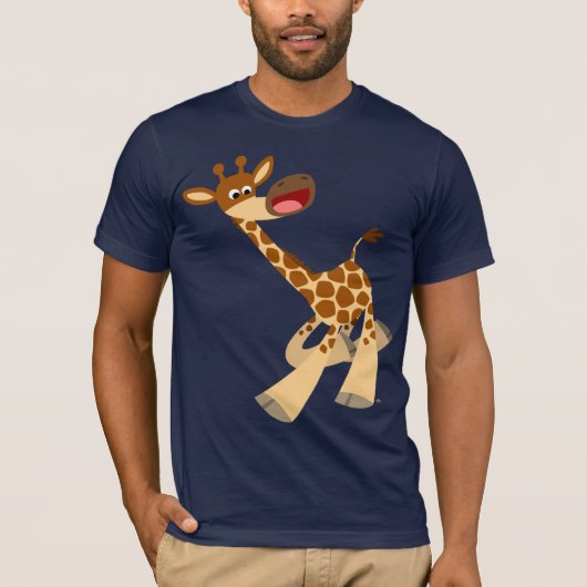 Joli T-shirt caricature Ambling Giraffe (Devant)