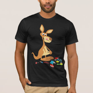 Joli T-shirt caricaturé Rummaging Kangaroo