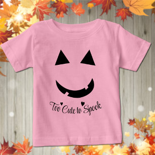 Joli T-shirt Citrouille de Halloween Smile Baby
