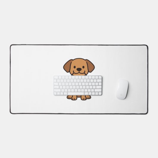 Joli T-shirt classique avec un chien en caricature (Clavier et souris)