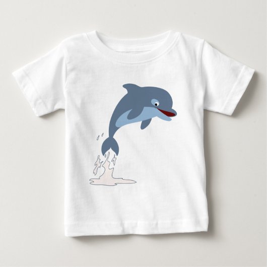 Joli T-shirt Dauphin Bébé de Dauphin, caricature a (Devant)