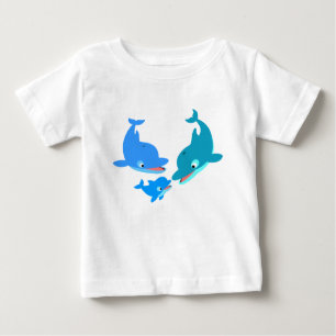 Joli T-Shirt Dauphin Famille de Dauphins