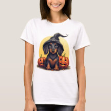 Joli T-Shirt de sorcière teckel Halloween – Effray