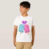 Joli T-shirt des Popsicles BFF Kawaii (Devant entier)