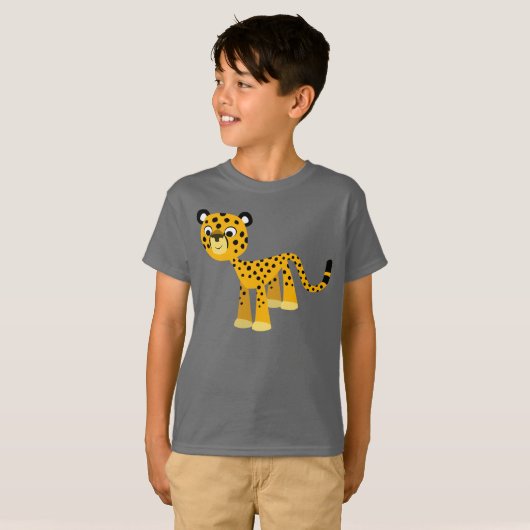 Joli T-shirt enfant Cheetah Cartoon (Devant entier)