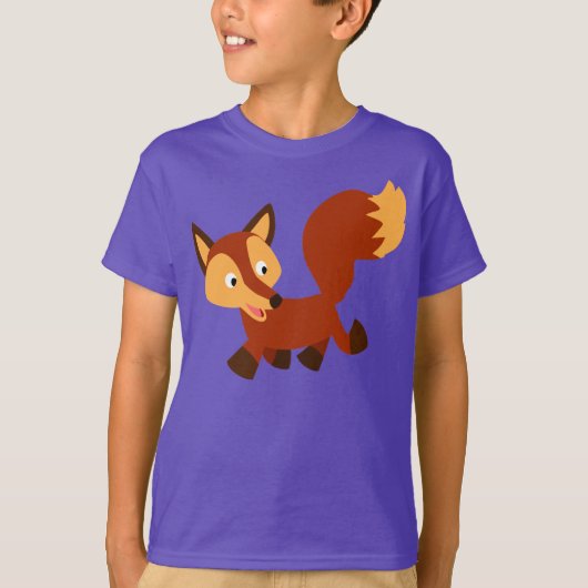 Joli T-shirt enfant Fox Cartoon (Devant)