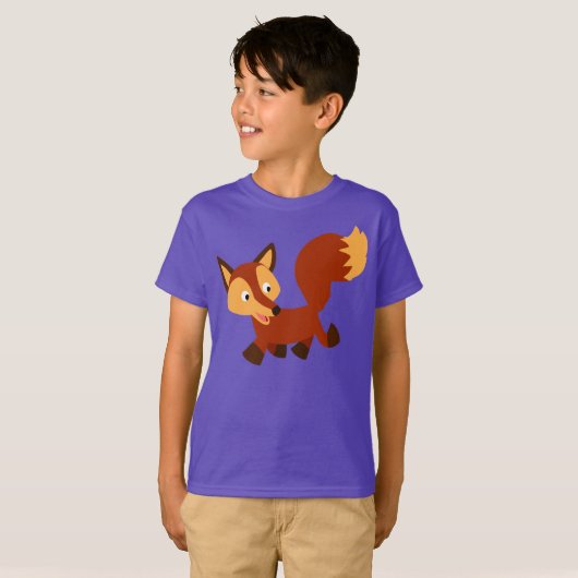 Joli T-shirt enfant Fox Cartoon (Devant entier)