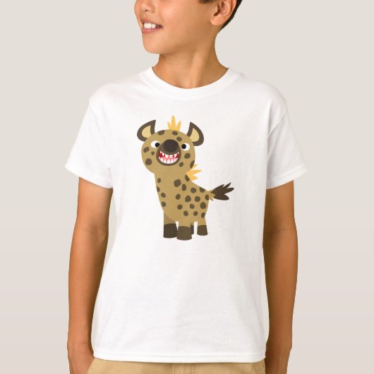 Joli T-shirt enfant Hyena Cartoon souriant (Devant)