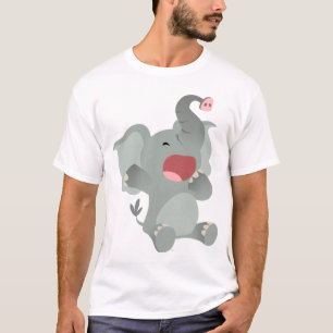 Joli T-shirt Enfants Eléphants Cartoon Sleepy