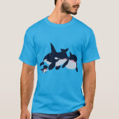 Joli T-shirt famille Orca Cartoon (Devant)