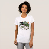 Joli T-shirt Flower & Smiley St. Patrick's Day (Devant entier)