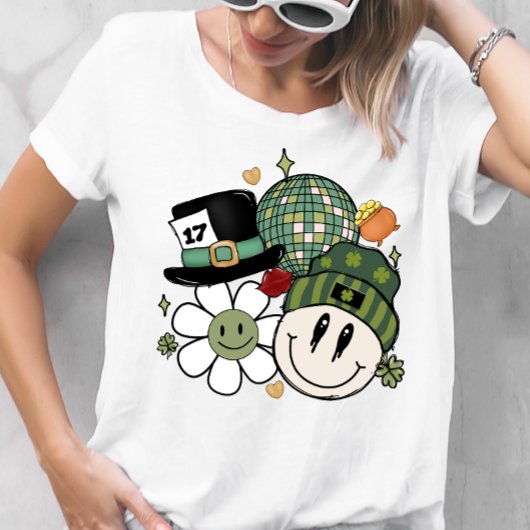 Joli T-shirt Flower & Smiley St. Patrick's Day