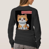 Joli T-shirt graphique avec un chat de dessin anim (Dos)