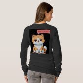 Joli T-shirt graphique avec un chat de dessin anim (Dos entier)