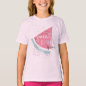 Joli T-Shirt Graphique Pastèque Filles Été (Devant)