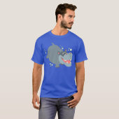 Joli T-shirt Hippo de natation (Devant entier)