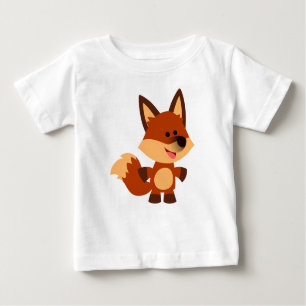 Joli T-Shirt Innocent Cartoon Fox Baby