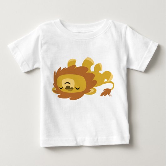 Joli T-shirt Lion Lazy Cartoon (Devant)
