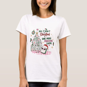 Joli T-Shirt Mahjong Tout Ce Que Je Veux pour Noël