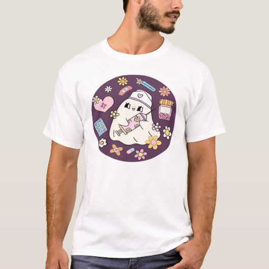 Joli T-Shirt oversized d'infirmière Halloween (Devant)