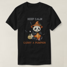 Joli T-Shirt Panda Citrouille Halloween