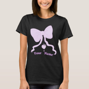 Joli T-Shirt Personnalisé Coquette Arc Violet Kawa