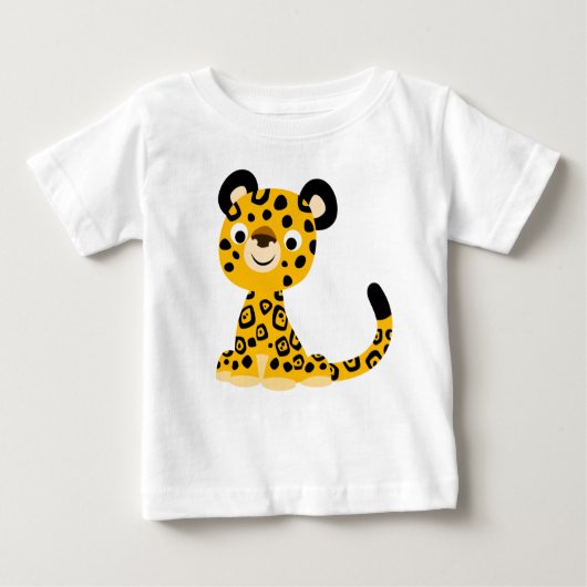 Joli T-Shirt pour bébé Jaguar Cartoon (Devant)