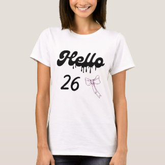 Joli T-shirt pour les 26 ans pour filles – Douce 2