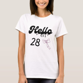 Joli T-shirt pour les 28 ans pour filles – Douce 2