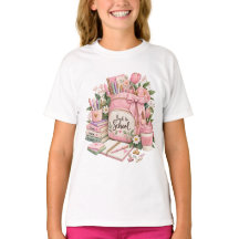 Joli T-Shirt Rose pour Filles de Rentree des Class