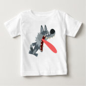 Joli T-shirt Wolf Baby Cartoon Excitée (Devant)