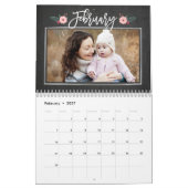 Joli tableau de bord Calendrier photo personnalisé (Feb 2027)