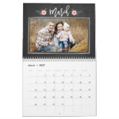 Joli tableau de bord Calendrier photo personnalisé (Mar 2027)