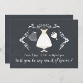 Joli tableau de bord Serez-Vous Ma Carte D'Honneur (Devant / Derrière)