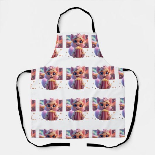 Joli tablier chat popcorn (Recto)