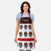 Joli tablier de fraise couvert de chocolat (Porté)