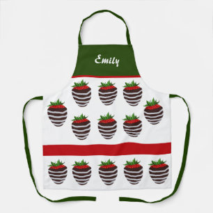 Joli tablier de fraise couvert de chocolat