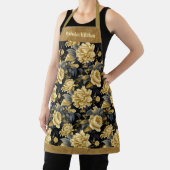 Joli tablier floral d'or personnalisé (Insitu)