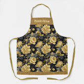 Joli tablier floral d'or personnalisé (Recto)