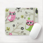 Joli tapis de souris de hiboux (Avec souris)