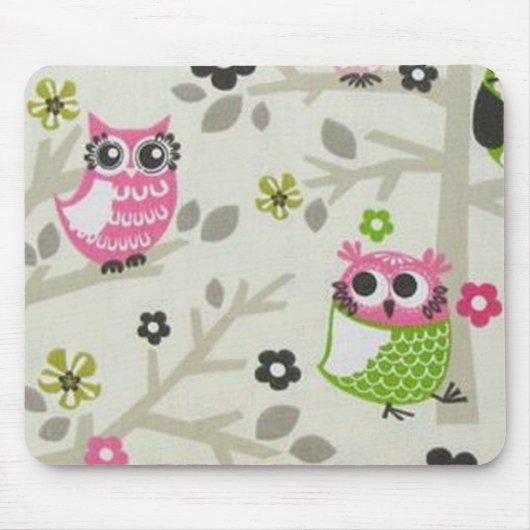 Joli tapis de souris de hiboux (Devant)