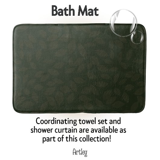 Joli tapis vert de bain