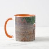 Joli Texas Longhorn Cow Farm Art Orange Mug (Gauche)