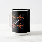 Joli texte avec mug tasse deux tons de style de co (Devant gauche)