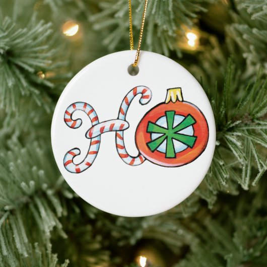 Joli texte de Noël, Ho dans les décorations de can (Arbre)