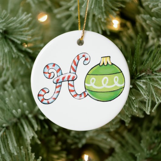 Joli texte de Noël, Ho dans les décorations de can (Arbre)