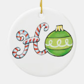 Joli texte de Noël, Ho dans les décorations de can (Dos)