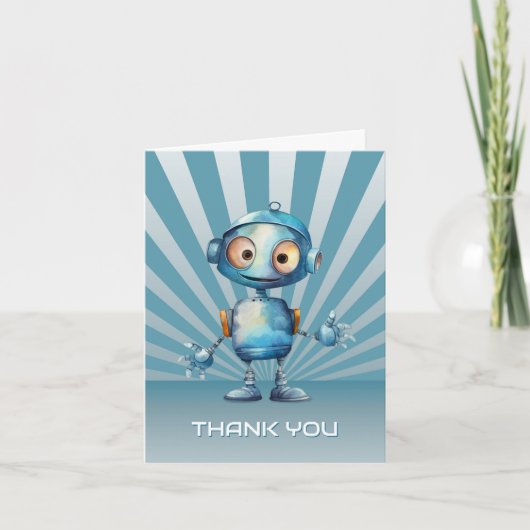 Joli thème Robot Anniversaire Merci (Devant)