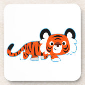 Joli tigre de dessin sur les Dessous de verre de l (Devant)
