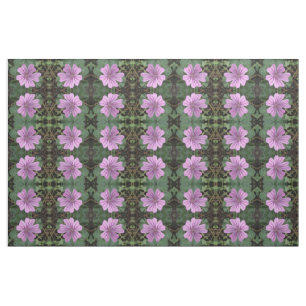 Joli tissu à motifs floraux Fleur sauvage violet